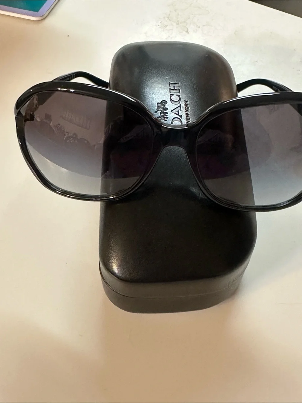 Coach Black Oversized Sunglasses